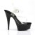 Pleaser Sandalia de Tacón DELIGHT-608 Negro Transparente EU-37 / US-7