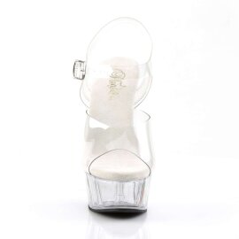 Pleaser Sandalia de Tacón DELIGHT-608 Plata...
