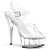 Pleaser Sandalia de Tacón DELIGHT-608 Plata Transparente EU-37 / US-7