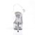Pleaser Sandalia de Tacón DELIGHT-608 Plata Transparente EU-37 / US-7