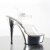 Pleaser Sandalia de Tacón DELIGHT-608 Plata Transparente Metalizado EU-42 / US-12