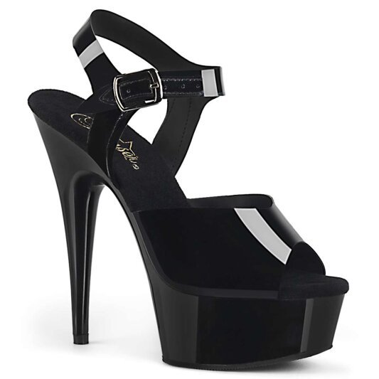 Pleaser Sandalia de Tacón DELIGHT-608N Negro EU-35 / US-5