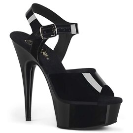 Pleaser Sandalia de Tacón DELIGHT-608N Negro EU-35...
