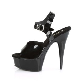 Pleaser Sandalia de Tacón DELIGHT-608N Negro EU-37 / US-7
