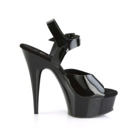 Pleaser Sandalia de Tacón DELIGHT-608N Negro EU-37 / US-7