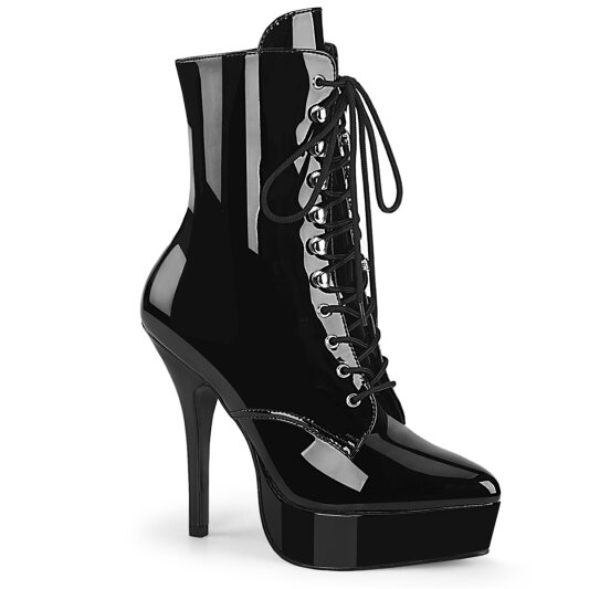 Devious INDULGE-1020 Botines con Plataforma Charol Negro EU-44 / US-14