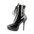 Devious INDULGE-1020 Botines con Plataforma Charol Negro EU-44 / US-14