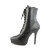 Devious INDULGE-1020 Botines con Plataforma Piel Sintética Negro EU-41 / US-11