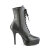 Devious INDULGE-1020 Botines con Plataforma Piel Sintética Negro EU-41 / US-11