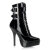 Devious INDULGE-1026 Botines con Plataforma Charol Negro EU-37 / US-7