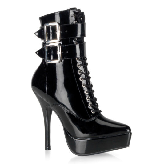 Devious INDULGE-1026 Botines con Plataforma Charol Negro EU-43 / US-13