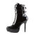 Devious INDULGE-1026 Botines con Plataforma Charol Negro EU-43 / US-13