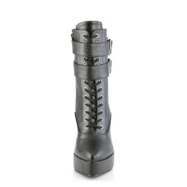 Devious INDULGE-1026 Botines con Plataforma Piel Sintética Negro EU-41 / US-11