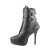 Devious INDULGE-1026 Botines con Plataforma Piel Sintética Negro EU-41 / US-11