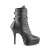 Devious INDULGE-1026 Botines con Plataforma Piel Sintética Negro EU-41 / US-11