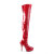 Devious INDULGE-3000 Botas por encima de la rodilla con Plataforma Charol Rojo EU-38 / US-8