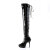 Devious INDULGE-3063 Botas por encima de la rodilla con Plataforma Charol Negro EU-43 / US-13