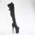 Pleaser INFINITY-3028 Botas por encima de la rodilla con Plataforma de Piel Sintética Negro EU-38 / US-8