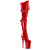 Pleaser INFINITY-3028 Botas por encima de la rodilla con Plataforma Charol Rojo EU-35 / US-5