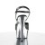 Pleaser Sandalia de Tacón DELIGHT-609 Negro Plata Metalizado EU-35 / US-5