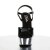 Pleaser Sandalia de Tacón DELIGHT-609 Negro Plata Metalizado EU-38 / US-8