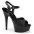 Pleaser Sandalia de Tacón DELIGHT-609 Negro Cuero Sintético EU-35 / US-5