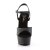 Pleaser Sandalia de Tacón DELIGHT-609 Negro Cuero Sintético EU-35 / US-5