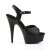 Pleaser Sandalia de Tacón DELIGHT-609 Negro Cuero Sintético EU-35 / US-5