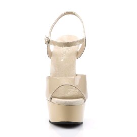 Pleaser Sandalia de Tacón DELIGHT-609 Crema EU-35...