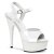 Pleaser Sandalia de Tacón DELIGHT-609 Blanco Charol EU-42 / US-12
