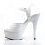 Pleaser Sandalia de Tacón DELIGHT-609 Blanco Charol EU-35 / US-5