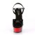 Pleaser Sandalia de Tacón DELIGHT-609BR Negro Charol Rojo EU-35 / US-5