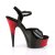 Pleaser Sandalia de Tacón DELIGHT-609BR Negro Charol Rojo EU-35 / US-5