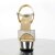 Pleaser Sandalia de Tacón DELIGHT-609G Dorado Metalizado Cromo EU-40 / US-10