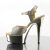 Pleaser Sandalia de Tacón DELIGHT-609G Dorado Metalizado Cromo EU-40 / US-10