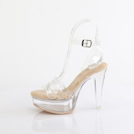 Fabulicious MARTINI-505 Sandalias con Plataforma Beige Tono Claro EU-38 / US-8