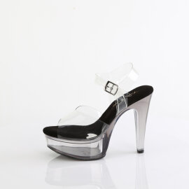 Fabulicious MARTINI-508 Sandalias de Plataforma Tono Claro Ahumado Negro EU-38 / US-8