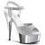 Pleaser Sandalia de Tacón DELIGHT-609G Plata Multi Purpurina Metalizado EU-35 / US-5