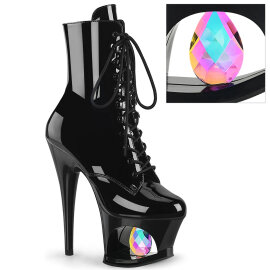 Pleaser MOON-1020DIA Botines Plataforma Piel Sintética Negro EU-37 / US-7