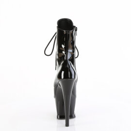 Pleaser MOON-1020DIA Botines Plataforma Piel Sintética Negro EU-38 / US-8