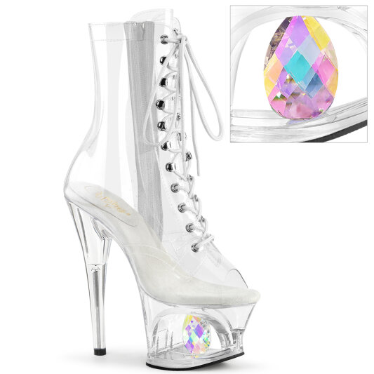 Pleaser MOON-1021C-DIA Botines con Plataforma Tono Claro EU-37 / US-7