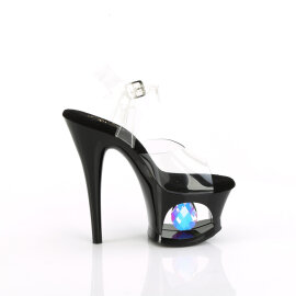 Pleaser MOON-708DIA Sandalias de Plataforma Charol Negro EU-38 / US-8