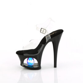 Pleaser MOON-708DIA Sandalias de Plataforma Charol Negro EU-35 / US-5