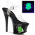 Pleaser MOON-708USD Sandalias de Plataforma Charol Negro EU-36 / US-6