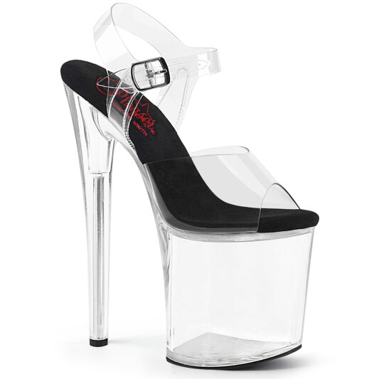 Pleaser NAUGHTY-808 Sandalias de Plataforma Transparente EU-35 / US-5