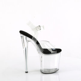 Pleaser NAUGHTY-808 Sandalias de Plataforma Transparente EU-38 / US-8