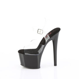 Pleaser PASSION-708 Sandalias de Plataforma Negro Tono Claro EU-38 / US-8