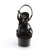 Pleaser Sandalia de Tacón DELIGHT-613 Negro Charol EU-37 / US-7