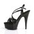 Pleaser Sandalia de Tacón DELIGHT-613 Negro Charol EU-37 / US-7