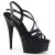 Pleaser Sandalia de Tacón DELIGHT-613 Negro Charol EU-38 / US-8